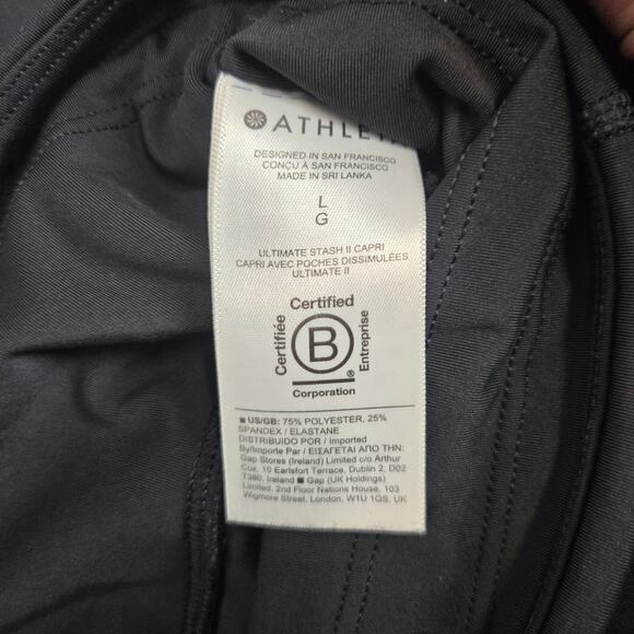 Athleta Leggings Size L Set 2 Ultra High Rise Elation & Ultimate Stash II Capri - Picture 7 of 11